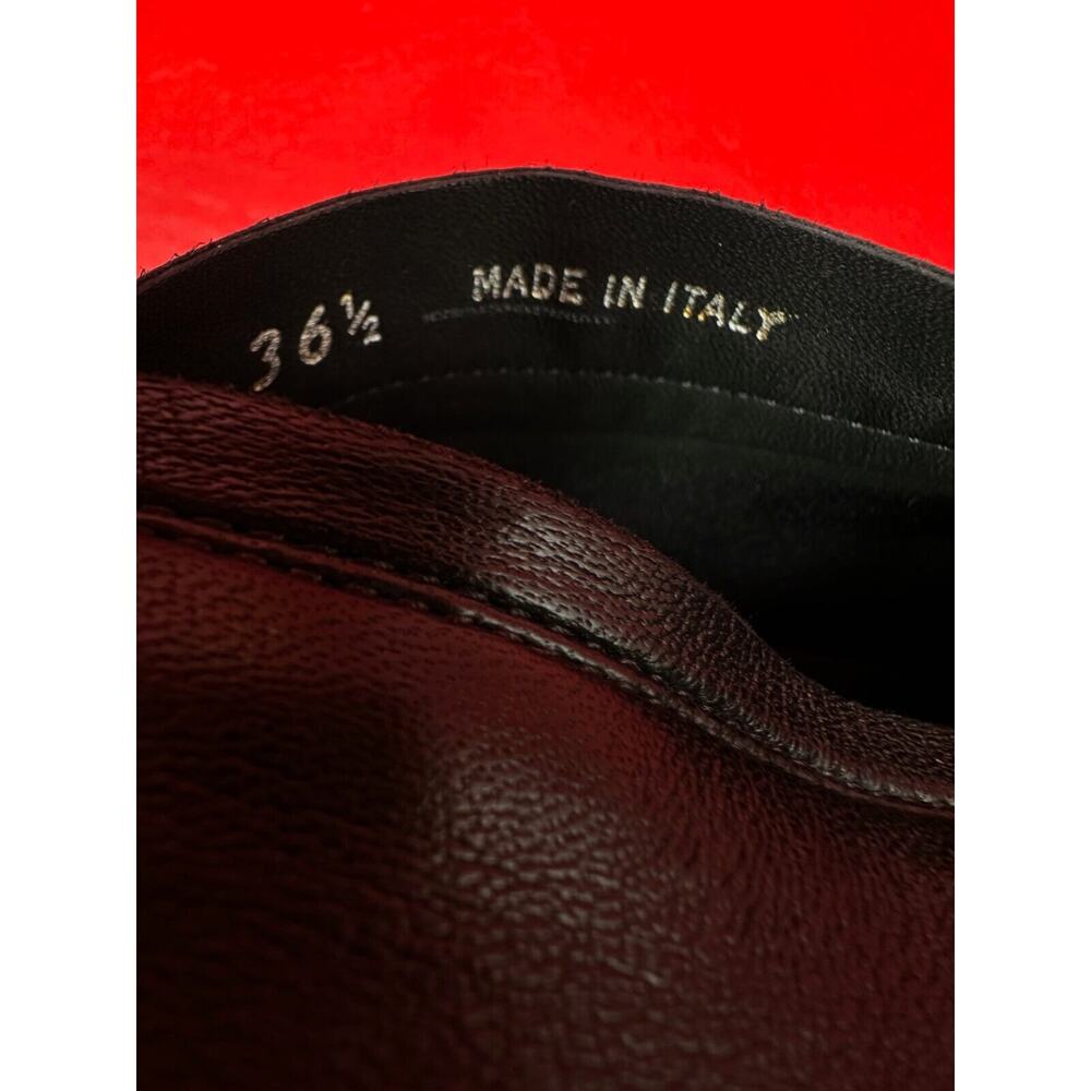 Prada Knee High Black Nappa Leather Stretch Moto Boots Size 36 1/2 Made Italy - Picture 13 of 15